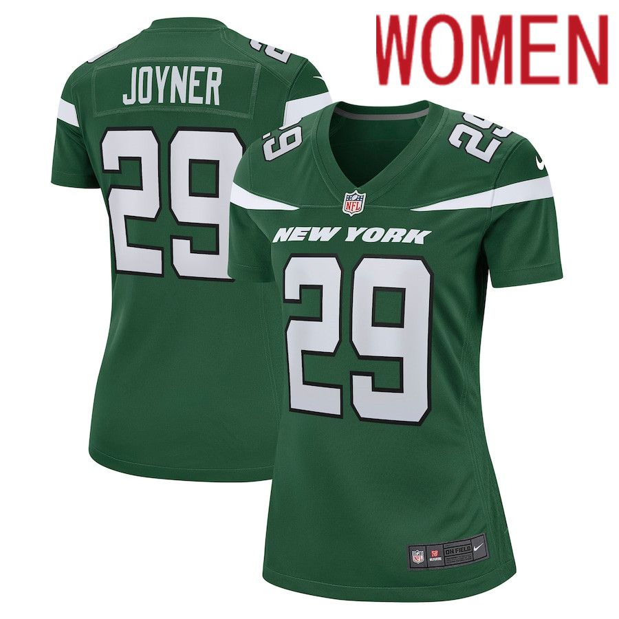 Women New York Jets 29 Lamarcus Joyner Nike Gotham Green Game NFL Jersey